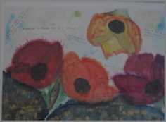 083 Citater - Akvarel p� papir 59 x 89 cm - Alettes Maleri (akvarel og akryl)