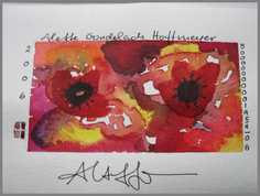 087 Art money 2006-001 - Akvarel p� papir 12 x 18 cm - Alettes Maleri (akvarel og akryl)