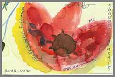 096 Art money 2006-010 - Akvarel p� papir 12 x 18 cm - Alettes Maleri (akvarel og akryl)