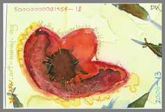 099 Art money 2006-013 - Akvarel p� papir 12 x 18 cm - Alettes Maleri (akvarel og akryl)