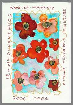 113 Art money 2006-026 - Akvarel p� papir 18 x 12 cm - Alettes Maleri (akvarel og akryl)