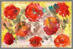 121 Art money 2006-034 - Akvarel p� papir 12 x 18 cm - Alettes Maleri (akvarel og akryl)