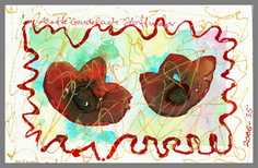 122 Art money 2006-035 - Akvarel p� papir 18 x 12 cm - Alettes Maleri (akvarel og akryl)