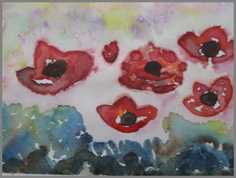 123 Sv�vende - Akvarel p� papir 25 x 35 cm - Alettes Maleri (akvarel og akryl)