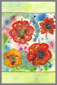 178 Art money 2007-014 - Akvarel p� papir 18 x 12 cm - Alettes Maleri (akvarel og akryl)