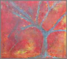 193 Kundskabens tr� - Akryl p� l�rred 60 x 70 cm - Alettes Maleri (akvarel og akryl)
