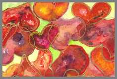 206 Art money 2008 - 02 - Akvarel p� papir 18 x 12 cm - Alettes Maleri (akvarel og akryl)