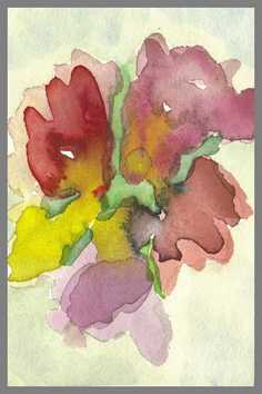 218 Art money 2008 - 14  - Akvarel p� papir 18 x 12 cm - Alettes Maleri (akvarel og akryl)